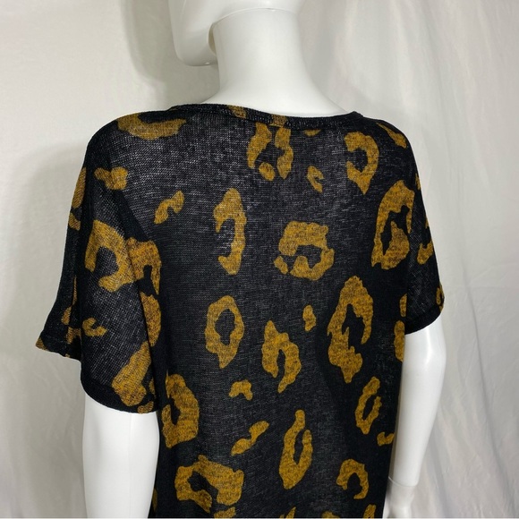 Bombom Black Knit Large Cheetah Spot Top - Picture 4 of 6